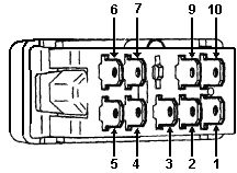 Выключатель аварийной световой сигнализации (Renault 19)
